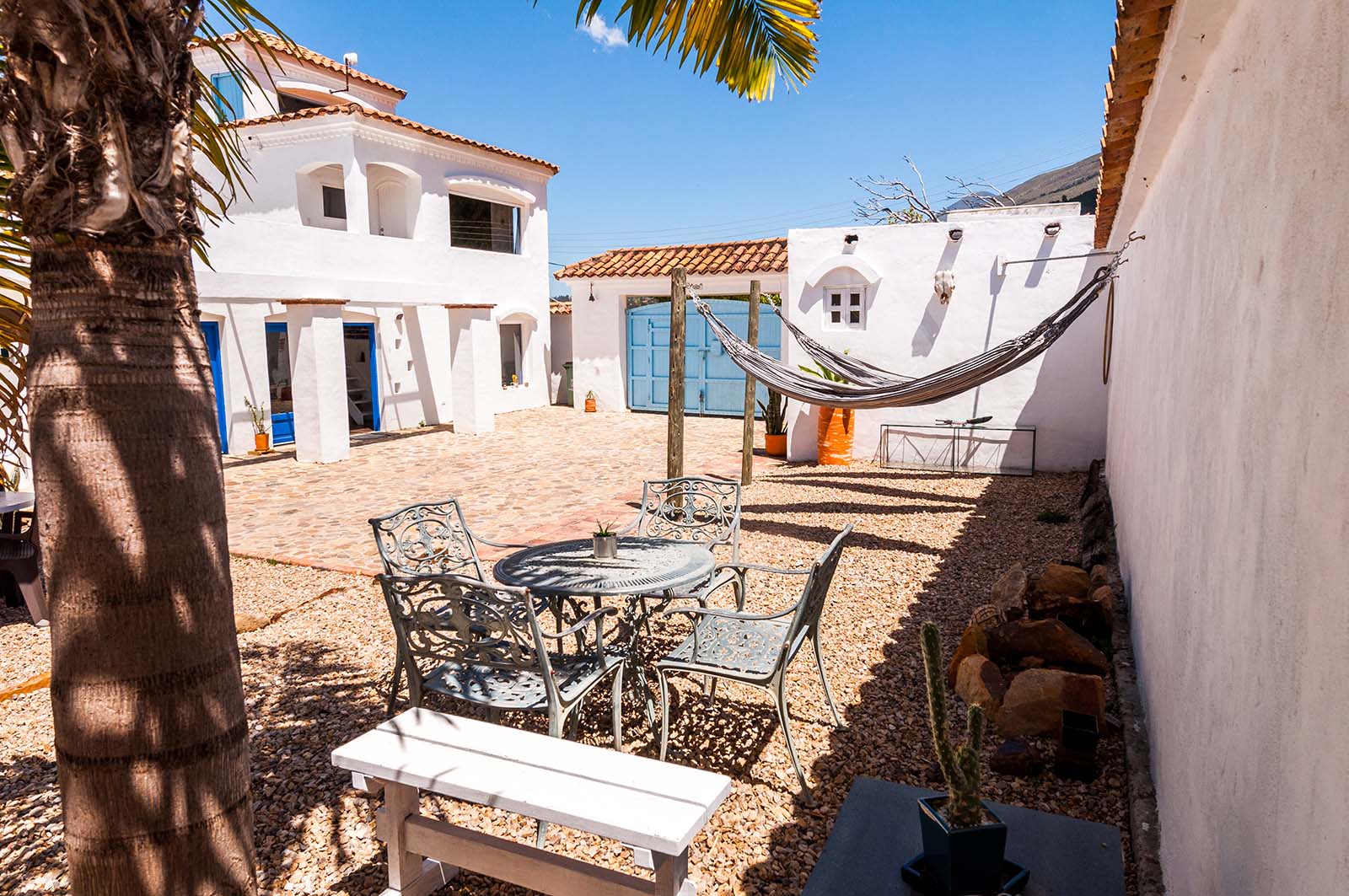 Airbnb courtyard in Villa de Leyva