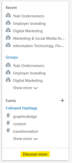 hashtags you follow linkedin