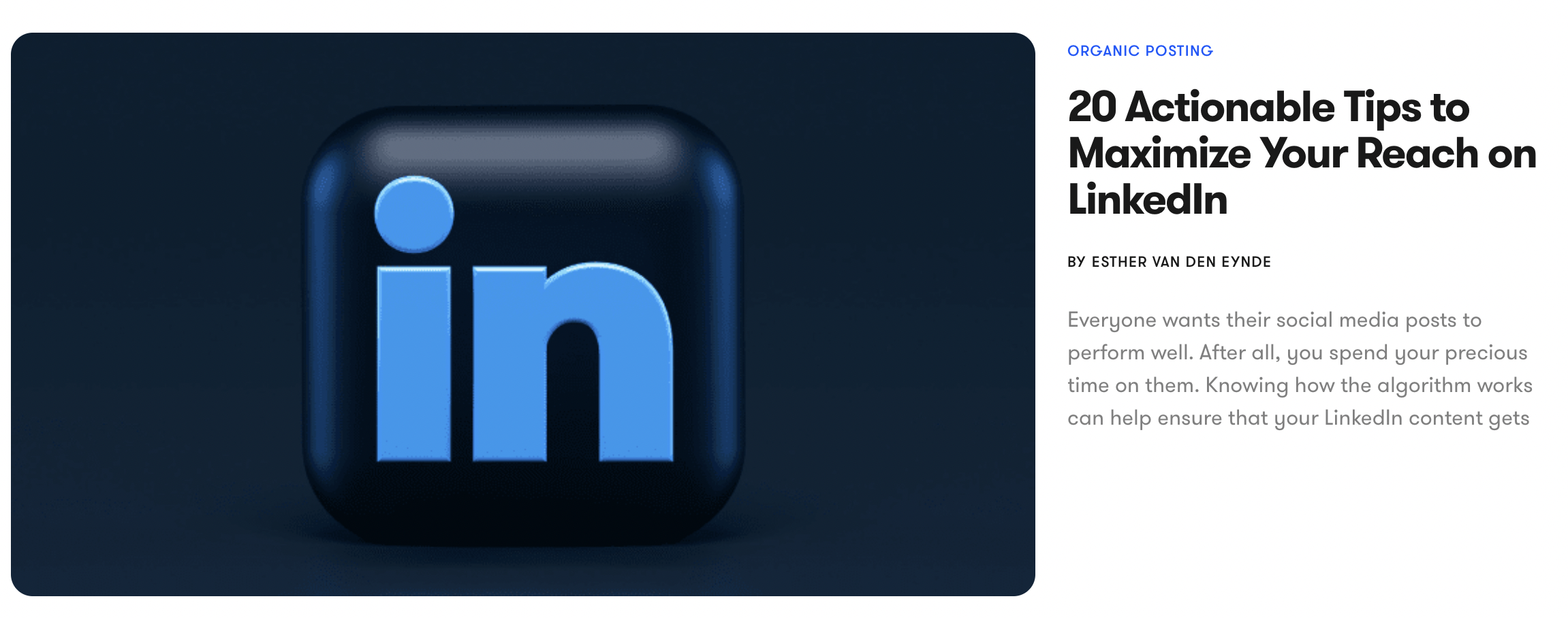 example blogpost linkedin