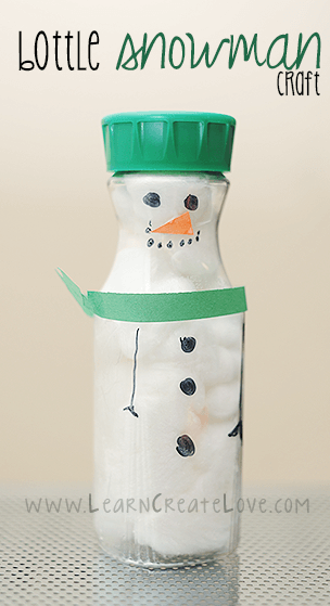 Bottle Snowman image via Learn Create Love
