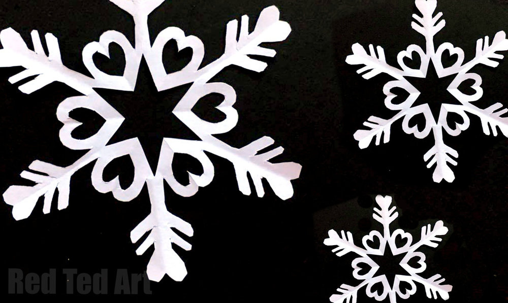 Paper Snow Flakes image via Red Ted Art