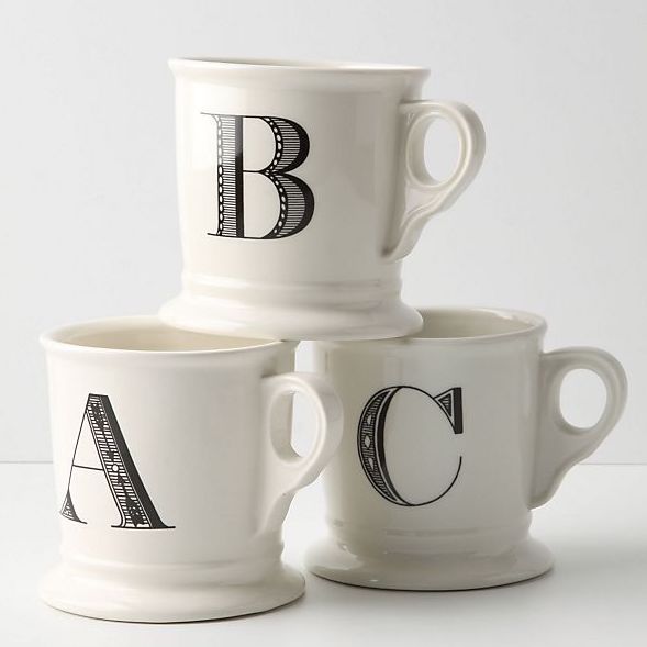 Monogrammed mugs
