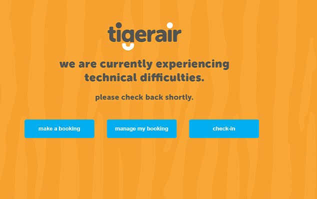 tiger air down black friday rush