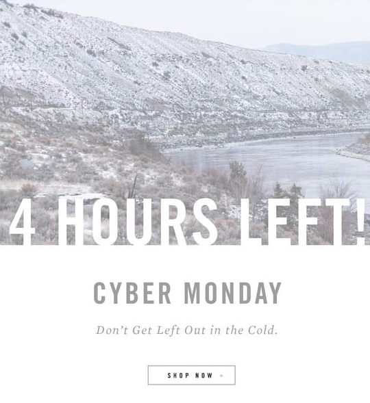 cyber monday create urgency