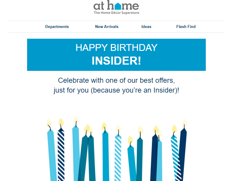 At Home's offers for "Insiders"