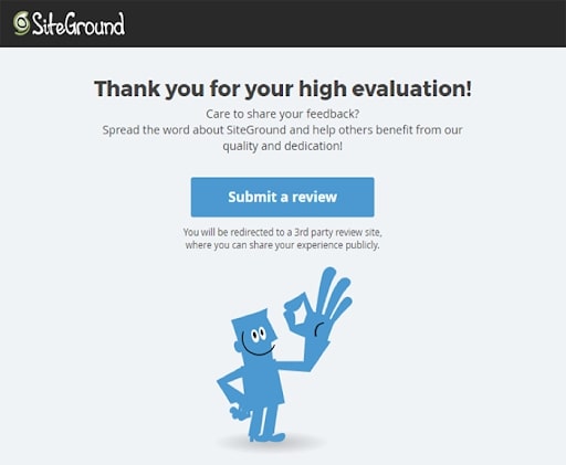 Example of customer review option from Yelp