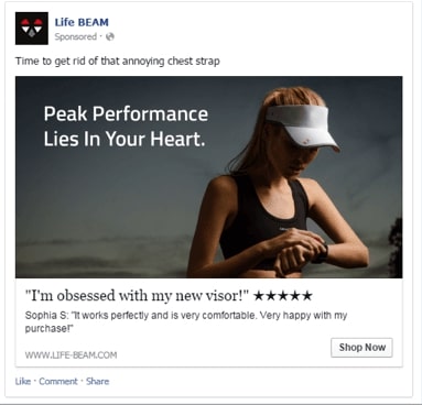 Example of positive customer review