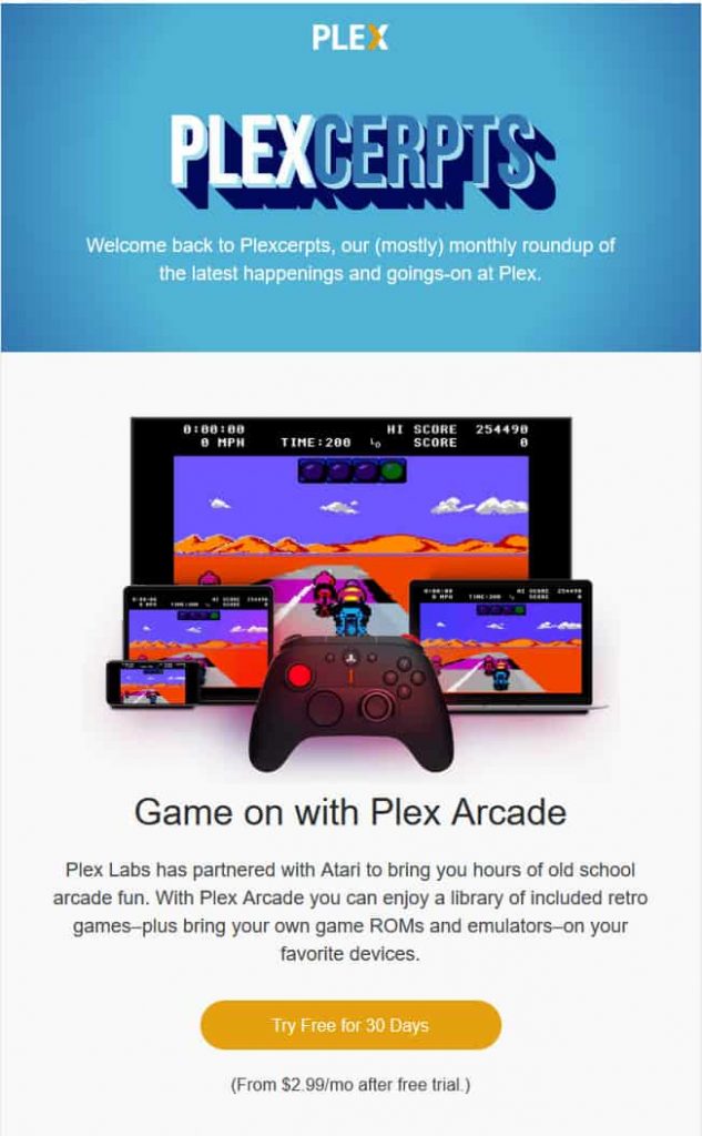 Email redirecting its subscribers to the signup page