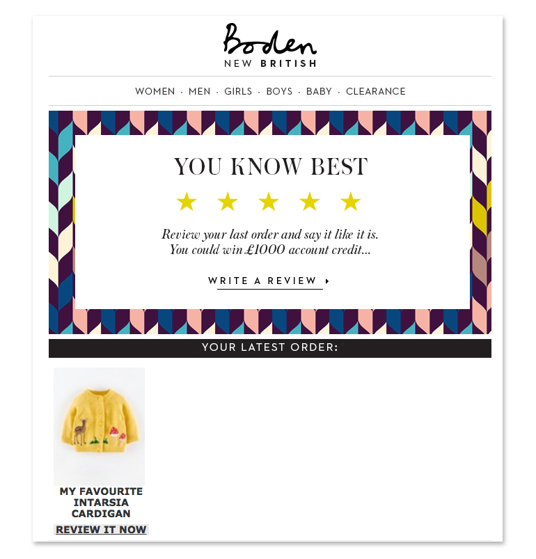 Another example of honest customer review in return for an incentive