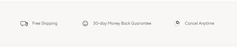 trust example - harry's 30 day money back