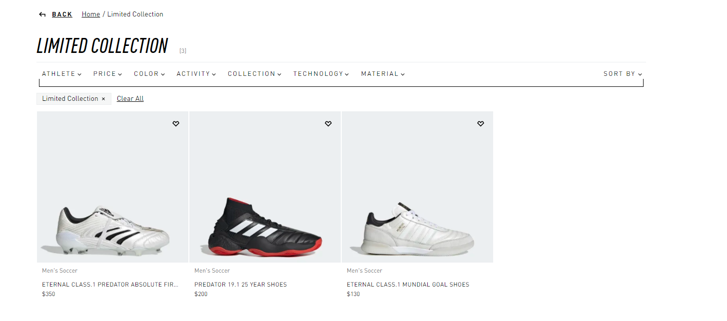 adidas limited collection
