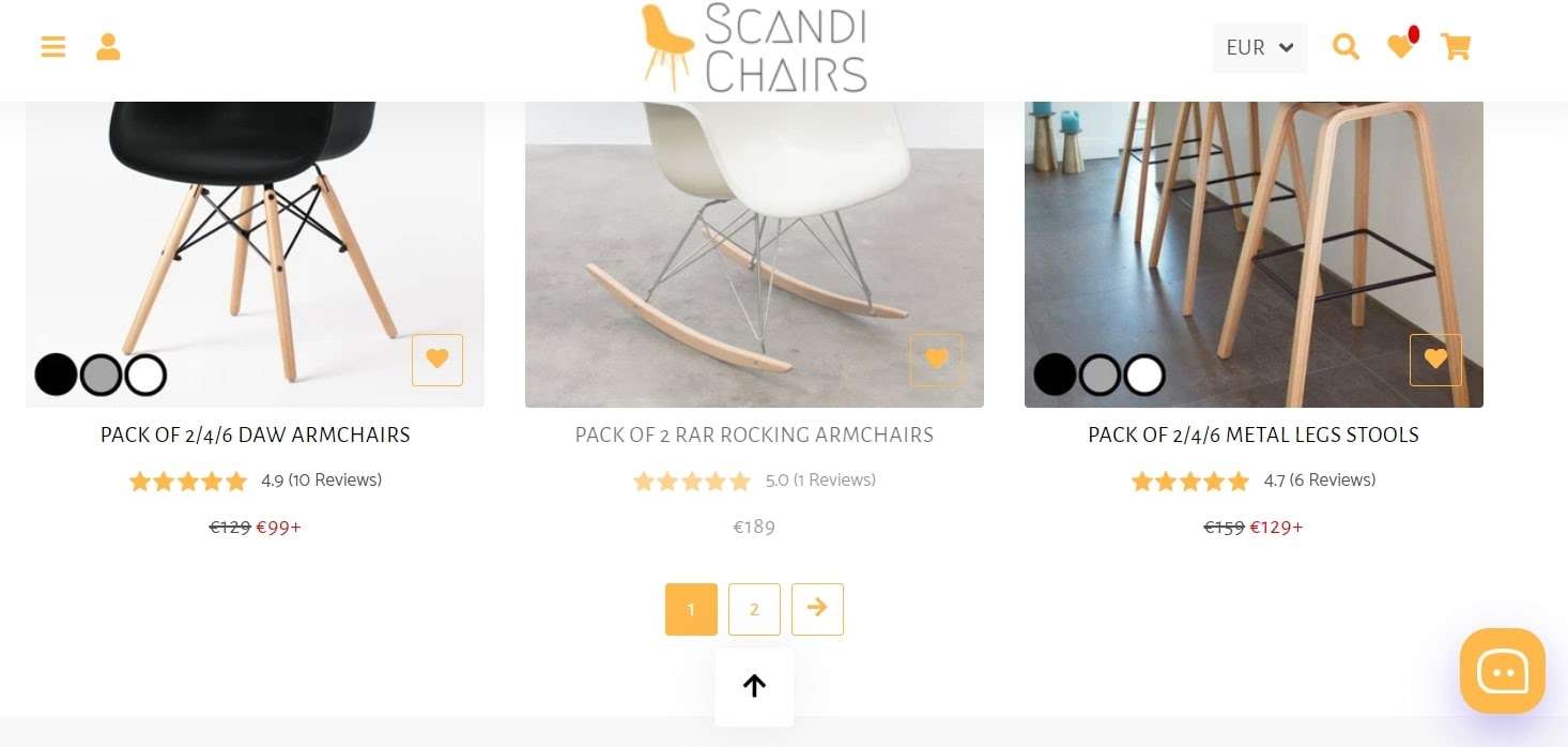 example of infinite scrolling to reduce bounce rate from American Eagle