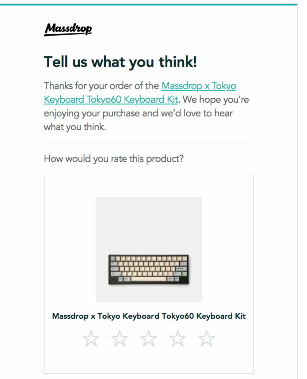 massdrop customer feedback email