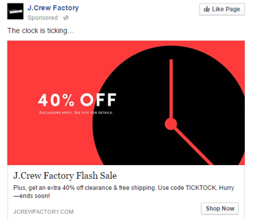 J.Crew retargeting ads