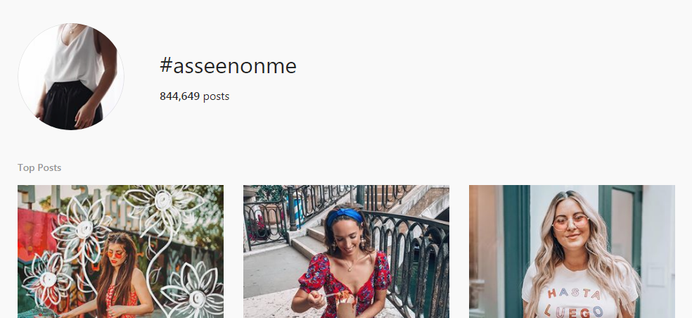 #AsSeenOnMe campaign