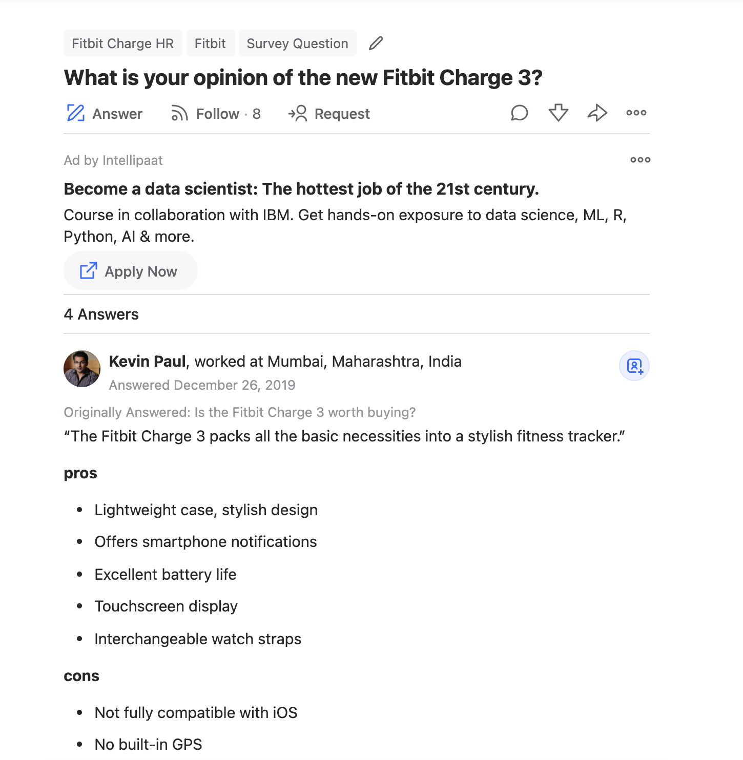 reviews on Quora