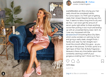 product placement on social posts