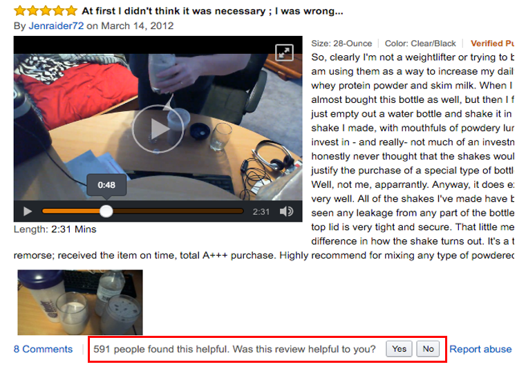 video reviews on amazon