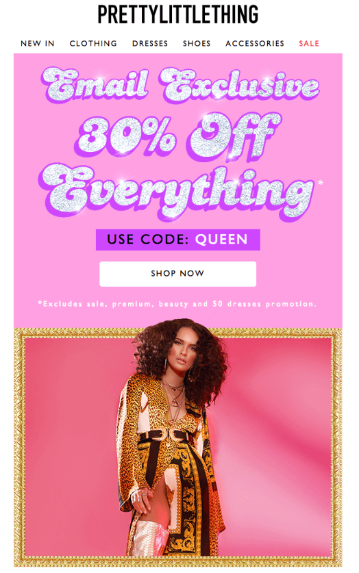 pretty little thing welcome email
