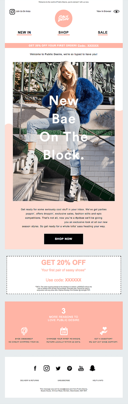 public desire welcome email