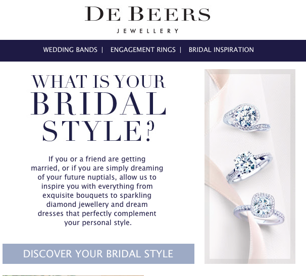 de beers welcome email