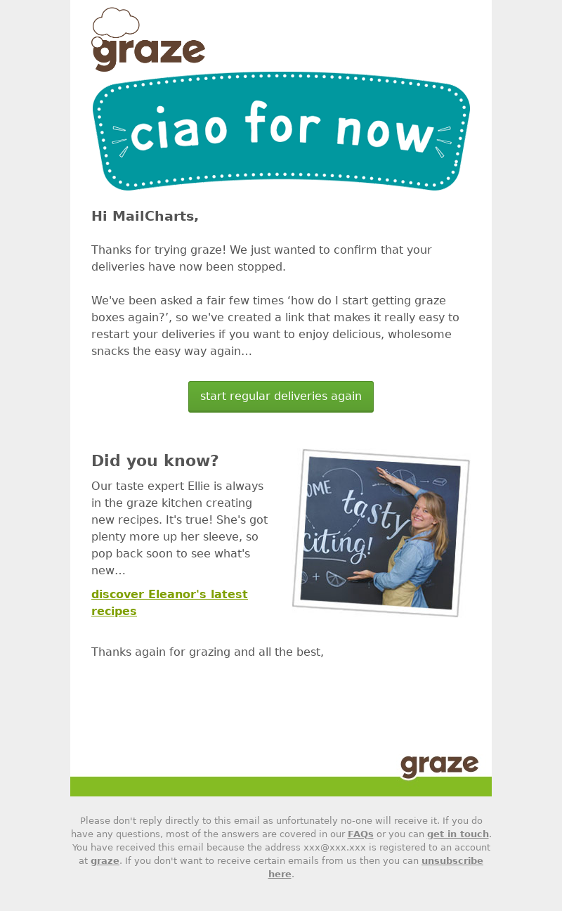Example of using FOMO in transactional emails
