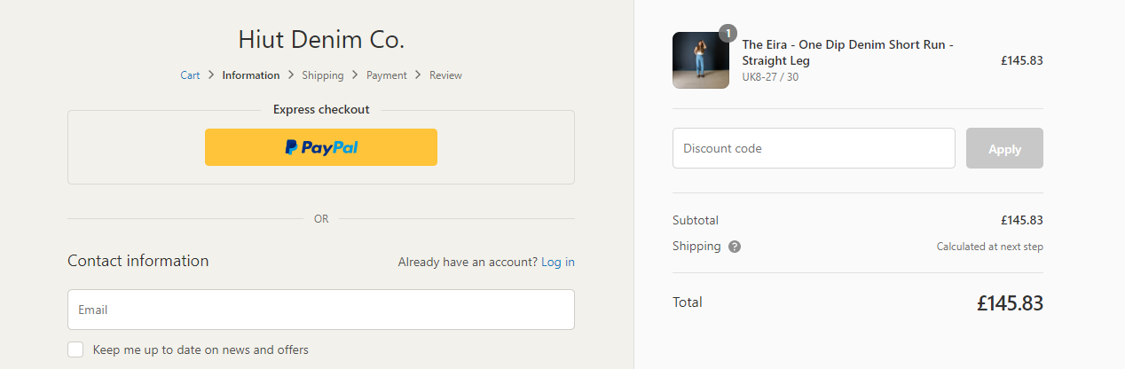 example of how form field optimization can improve ecommerce ROAS