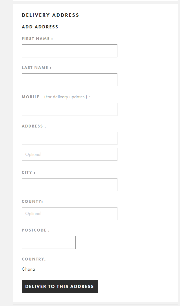 form field optimization example from ASOS
