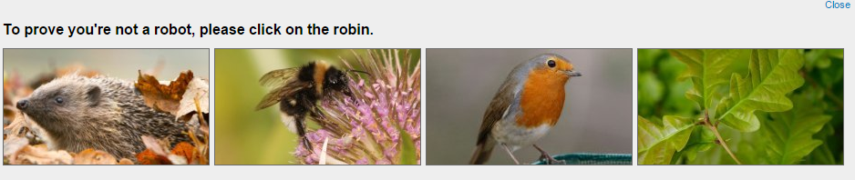 example of captchas to improve form conversions