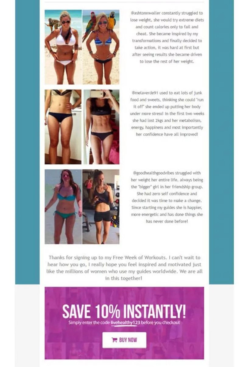 Kayla Itsiness drip email campaign 3
