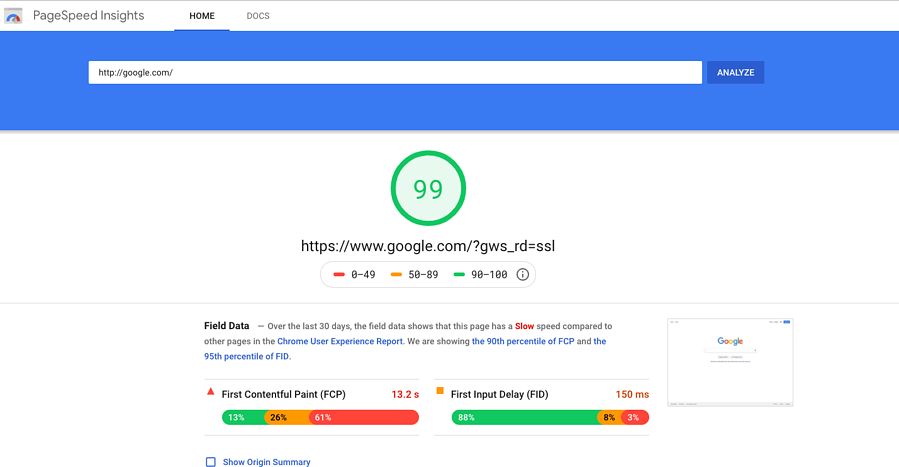 Google PageSpeed Insights