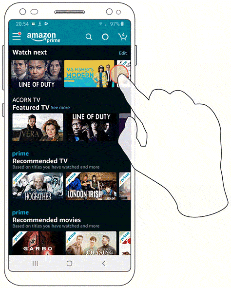 Example of mobile image carousel responsive design