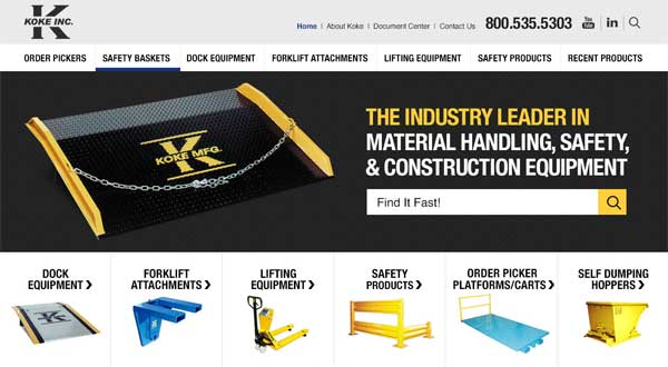 example of using site search instead of carousel banners