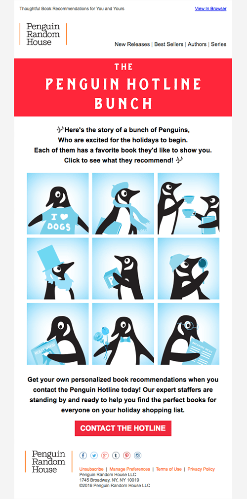 Black Friday email example from Penguin Random House
