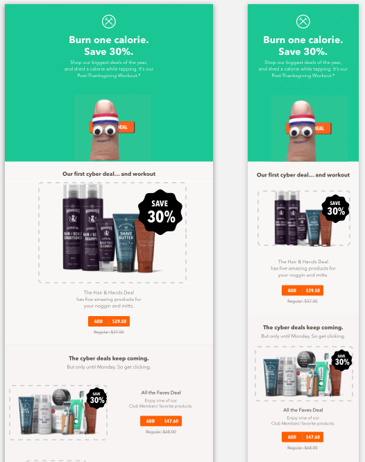 Black Friday email marketing by Dollar Shave Club