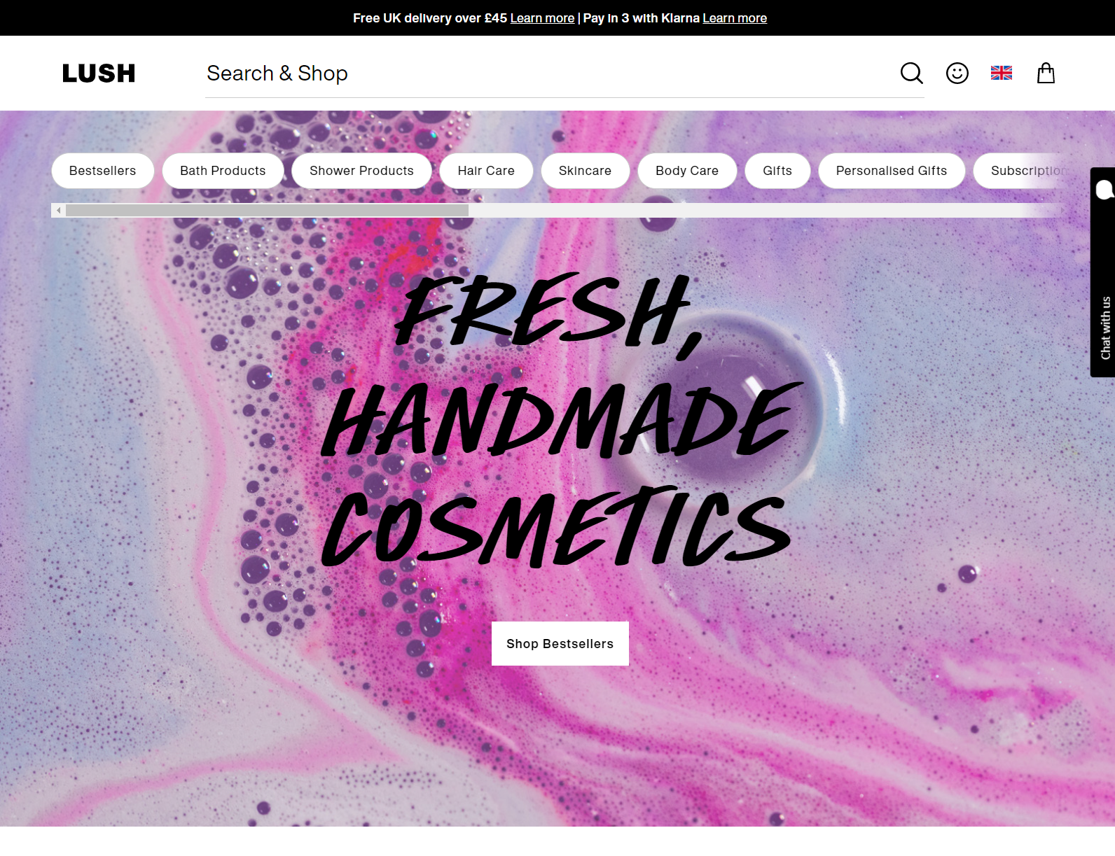 how to display products: example from Lush