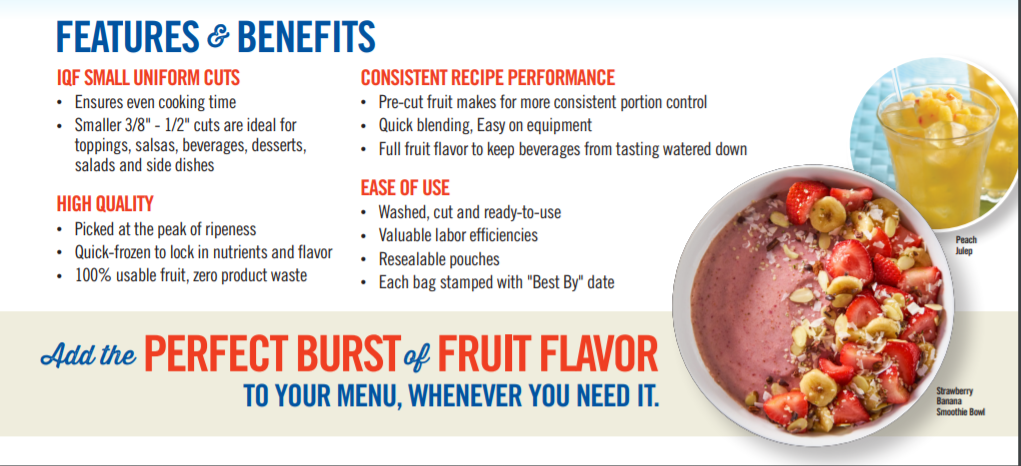 product sheet from Dole Food Service