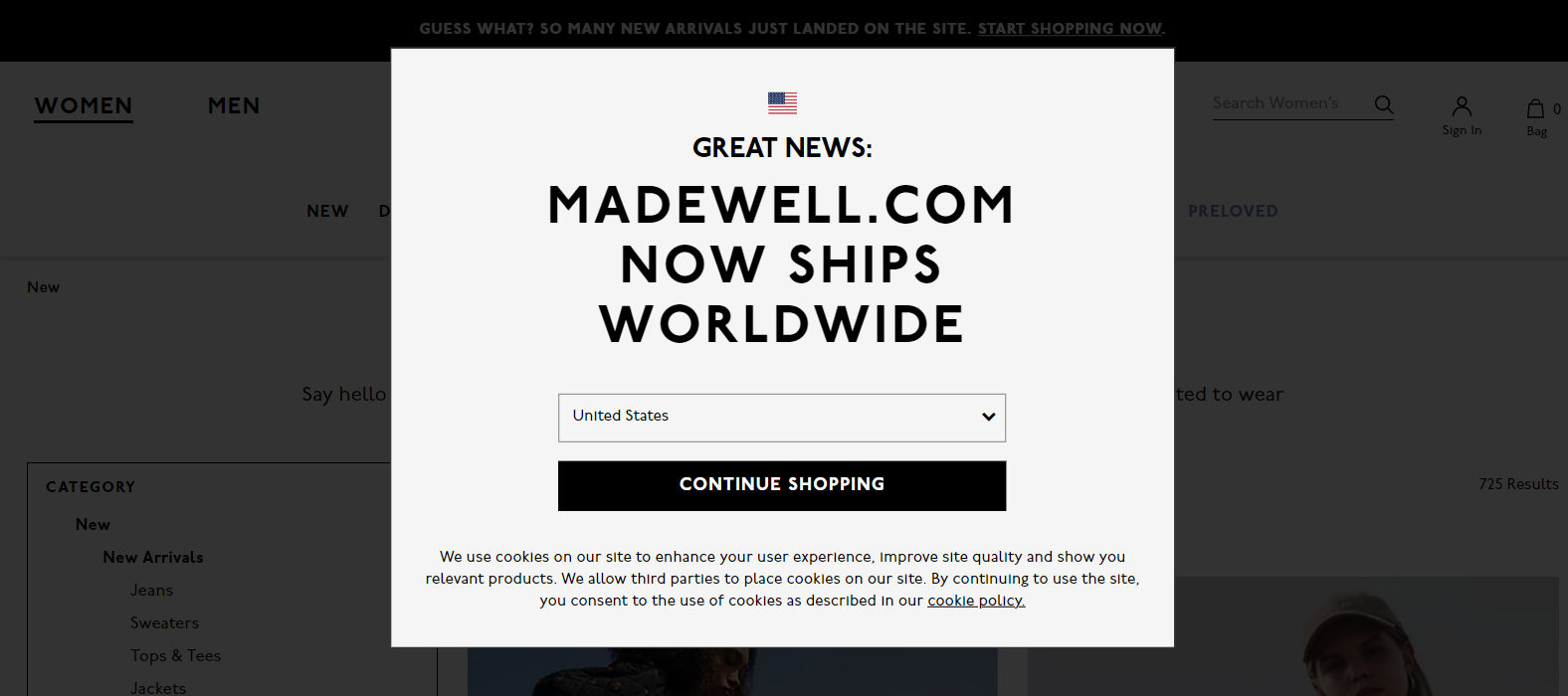 Example of behavioral targeting through geo-targeting