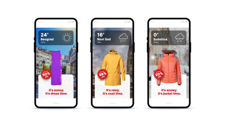 Example of behavioral targeting with the help of dynamic ads