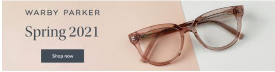 Example of behavioral retargeting ads by Warby Parker