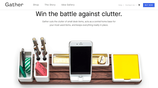 Example of product value prop by Ugmonk