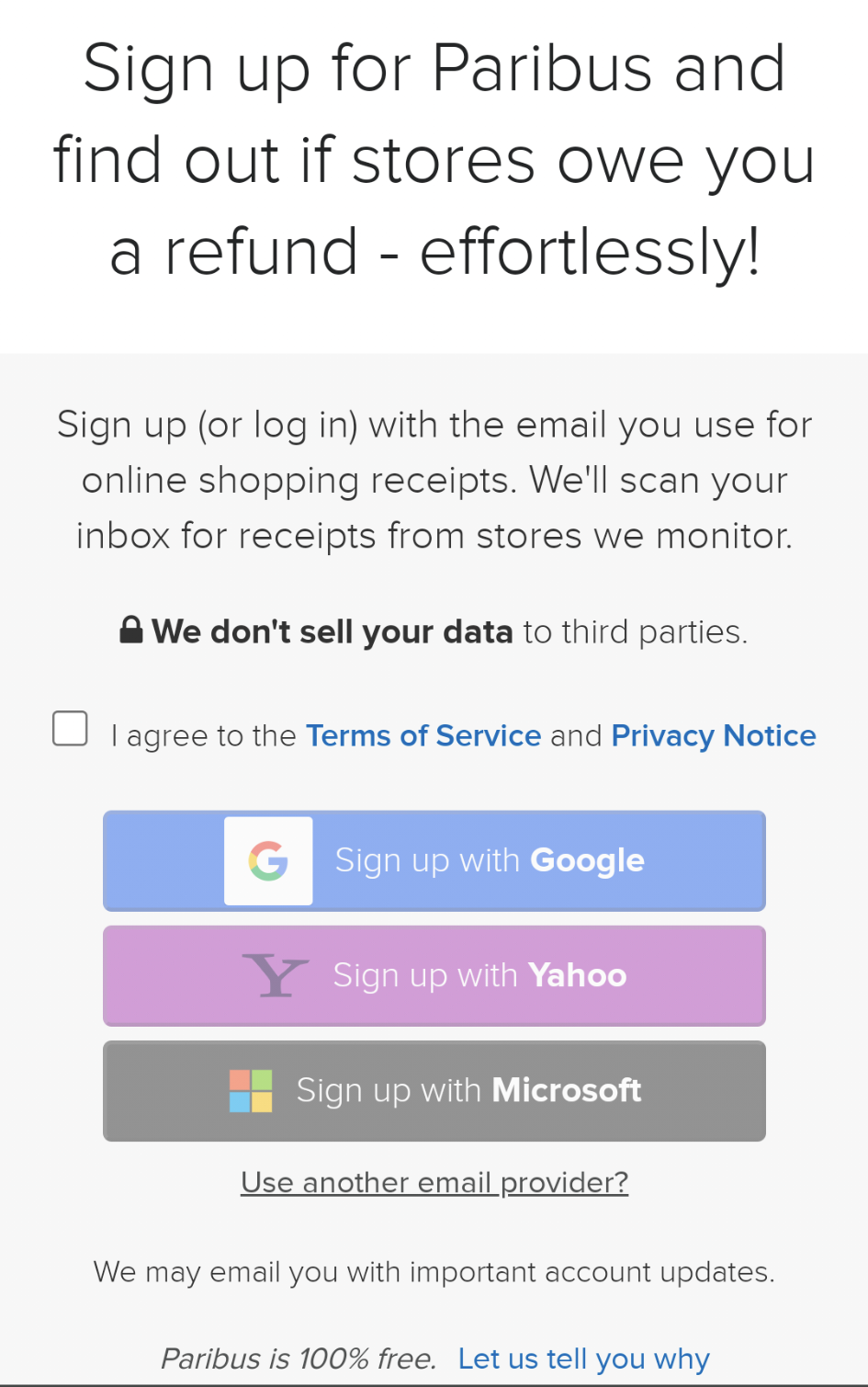 Example of secure login by Capital One Shopping