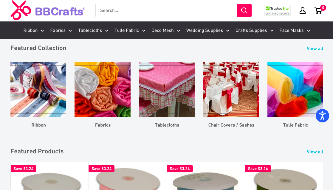 Example of product categories by BBCrafts