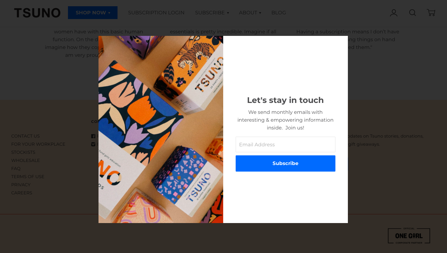 Example of supporting causes as lead magnet