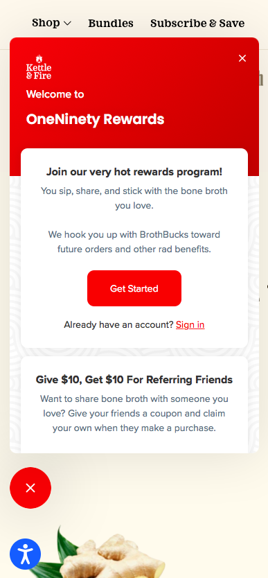 Example of join the club as a lead magnet