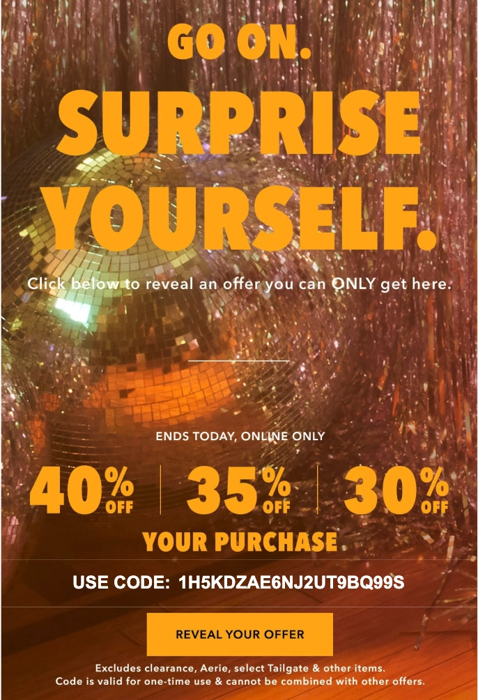 example of sales promotion idea by American Eagle