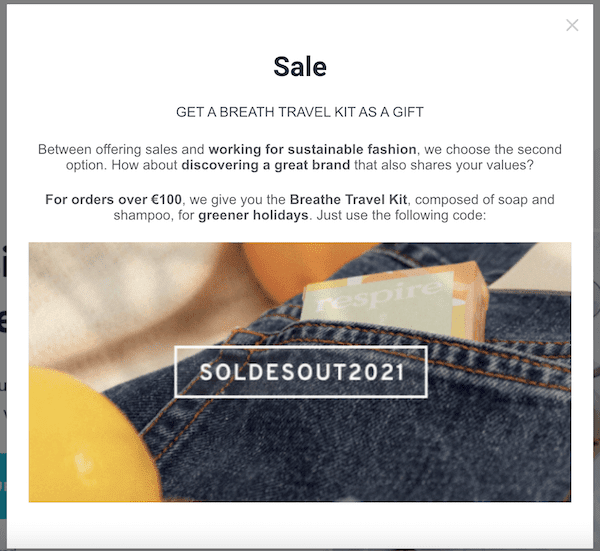 example of sales promotion idea by Respire
