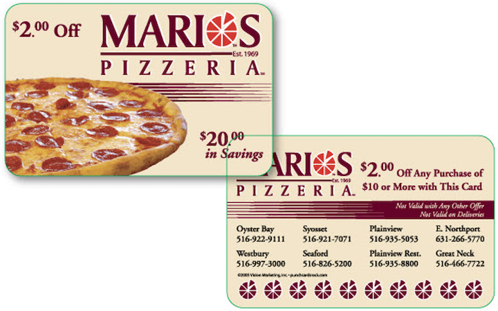 example of sales promotion idea by Marios Pizzeria