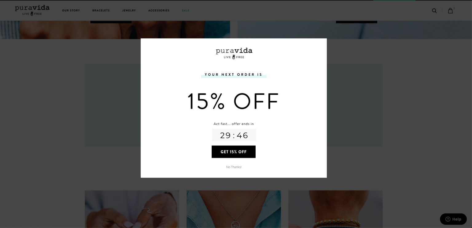 example of sales promotion idea by Pura Vida