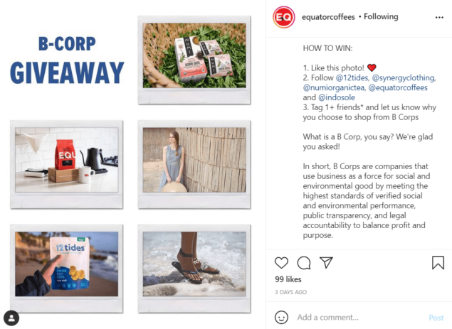 example of sales promotion idea by Equator Coffees